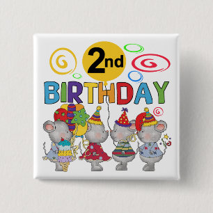 Chapa Cuadrada Camisetas y regalos de cumpleaños para ratones
