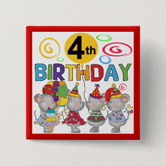 Chapa Cuadrada Camisetas y regalos de cumpleaños para ratones