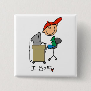 Chapa Cuadrada Camisetas y regalos de I Surf