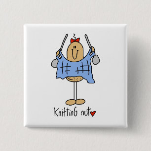 Chapa Cuadrada Camisetas y regalos de Knitting Nut