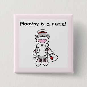 Chapa Cuadrada Camisetas y regalos de la enfermera de mami