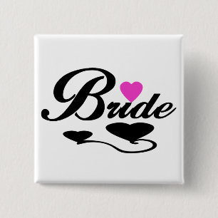 Chapa Cuadrada Camisetas y regalos de la novia de los corazones