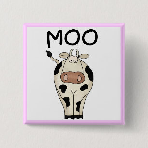 Chapa Cuadrada Camisetas y regalos de la vaca del MOO