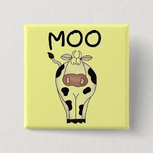 Chapa Cuadrada Camisetas y regalos de la vaca del MOO