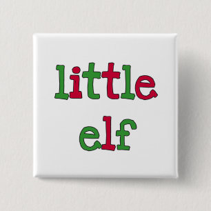 Chapa Cuadrada Camisetas y regalos de Little Elf Holiday