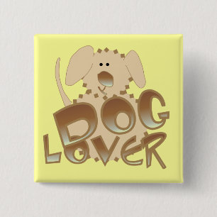Chapa Cuadrada Camisetas y regalos del amante del perro de Brown