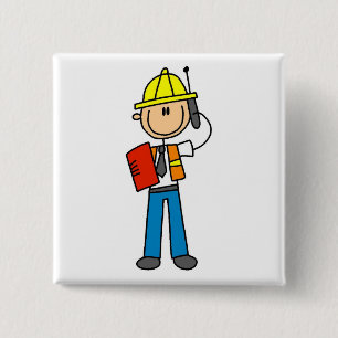 Chapa Cuadrada Camisetas y regalos del capataz de la construcció