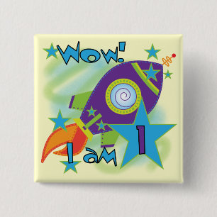 Chapa Cuadrada Camisetas y regalos del cumpleaños de la nave de