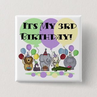 Chapa Cuadrada Camisetas y regalos del cumpleaños de los animales