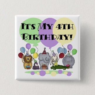 Chapa Cuadrada Camisetas y regalos del cumpleaños de los animales
