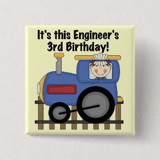 Chapa Cuadrada Camisetas y regalos del cumpleaños del ingeniero