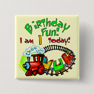 Chapa Cuadrada Camisetas y regalos del cumpleaños del tren de