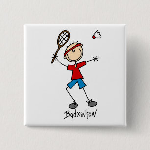 Chapa Cuadrada Camisetas y regalos del jugador del bádminton