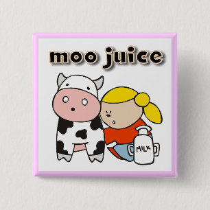 Chapa Cuadrada Camisetas y regalos del jugo del MOO