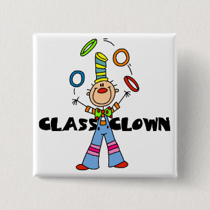 Chapa Cuadrada Camisetas y regalos del payaso de clase