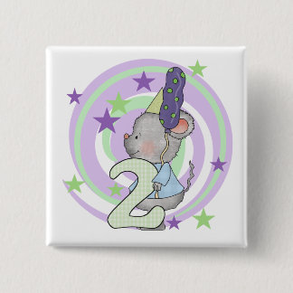 Chapa Cuadrada Camisetas y regalos del segundo cumpleaños del rat