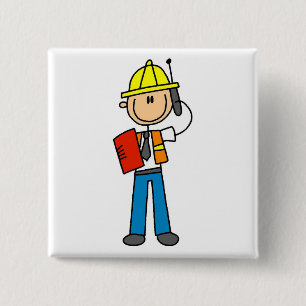 Chapa Cuadrada Camisetas y regalos para capataces de construcción