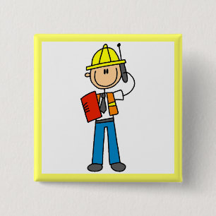 Chapa Cuadrada Camisetas y regalos para capataces de construcción