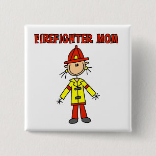 Chapa Cuadrada Camisetas y regalos para mamás bomberos