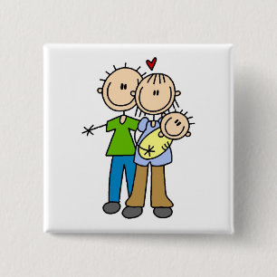 Chapa Cuadrada Camisetas y regalos para nuevos padres y bebés