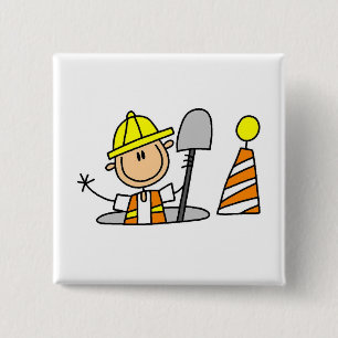 Chapa Cuadrada Camisetas y regalos para trabajadores de la constr