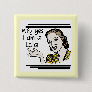 Chapa Cuadrada Camisetas y regalos retros de Lola