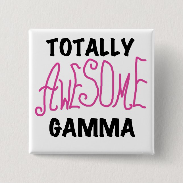 Chapa Cuadrada Camisetas y regalos rosados gammas totalmente (Anverso)