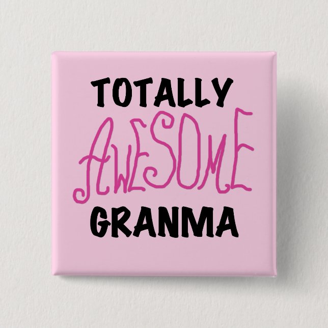 Chapa Cuadrada Camisetas y regalos rosados totalmente (Anverso)