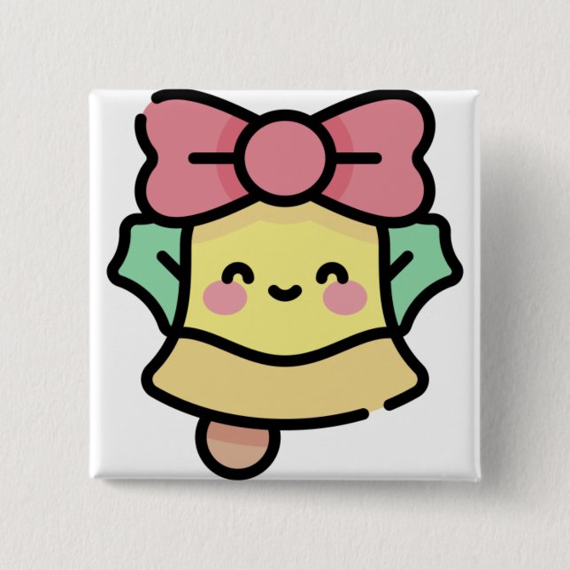 Chapa Cuadrada Campana de navidades (Anverso)