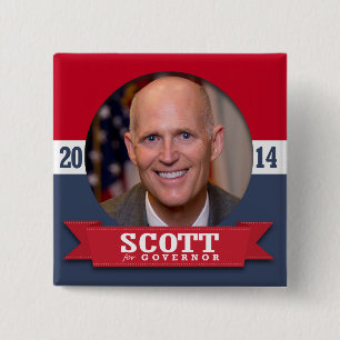 CHAPA CUADRADA CAMPAÑA DE RICK SCOTT