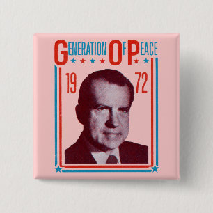Chapa Cuadrada Campaña Presidencial de Nixon de 1972