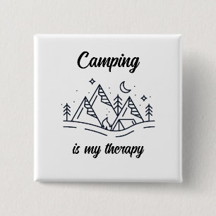 Chapa Cuadrada Camping es mi terapia simple verano