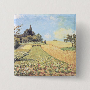 Chapa Cuadrada Campo de trigo de Alfred Sisley el  