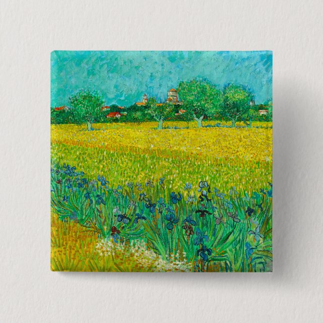 Chapa Cuadrada Campo Van Gogh con irlandeses cerca de Arles (Anverso)
