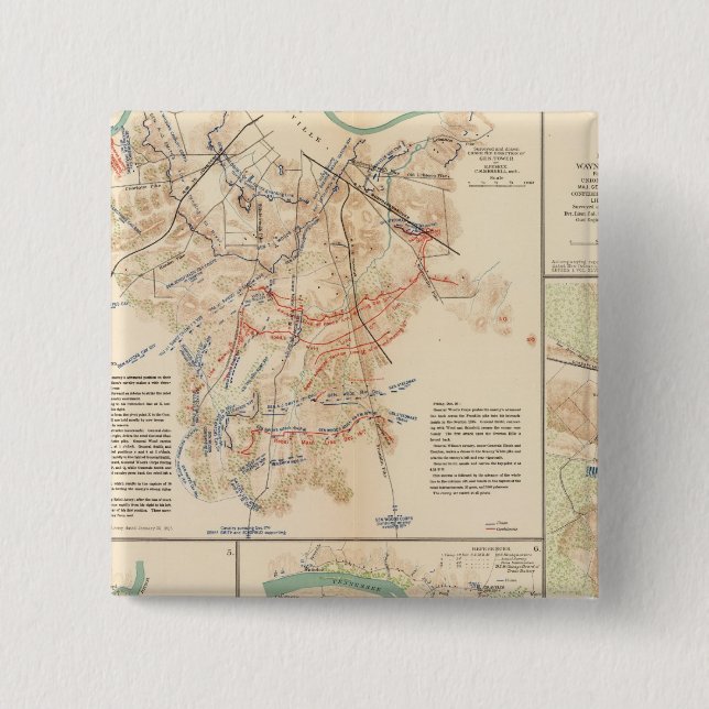 Chapa Cuadrada Campos de batalla de Nashville, Tenn (Anverso)