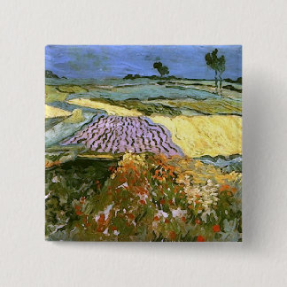Chapa Cuadrada Campos de trigo cerca del Bella Artes Auvers Van G
