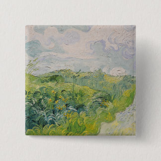 Chapa Cuadrada Campos de trigo verde - Van Gogh - c1889