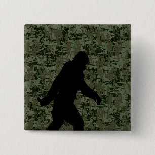 Chapa Cuadrada Camuflaje digital Sasquatch Black Silhouette