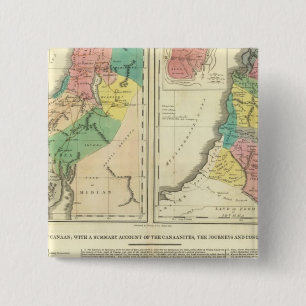 Chapa Cuadrada Canaán - Mapa del Atlas de Israel
