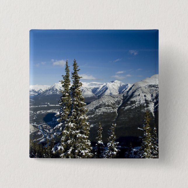 Chapa Cuadrada Canadá, Alberta, Banff. Vistas al valle de Bow (Anverso)