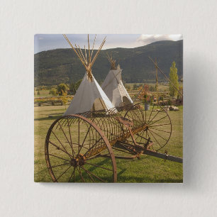 Chapa Cuadrada CANADÁ, Columbia Británica, Enderby. Tipis y