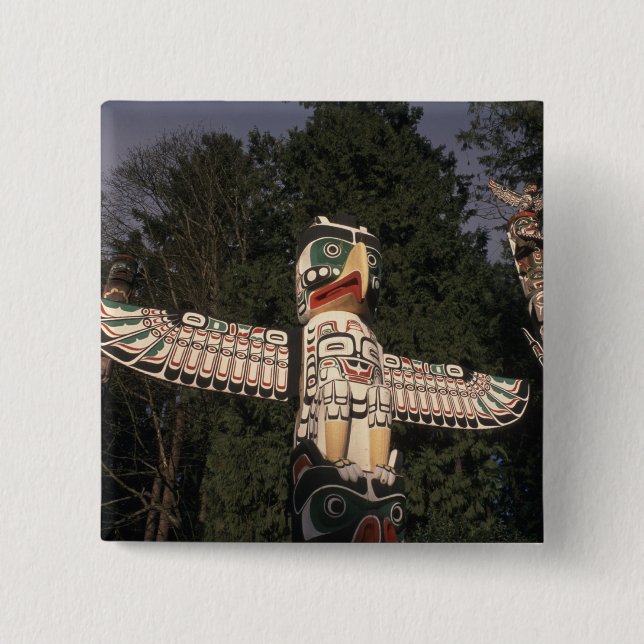 Chapa Cuadrada Canadá, Columbia Británica, Vancouver.  Nativo (Anverso)