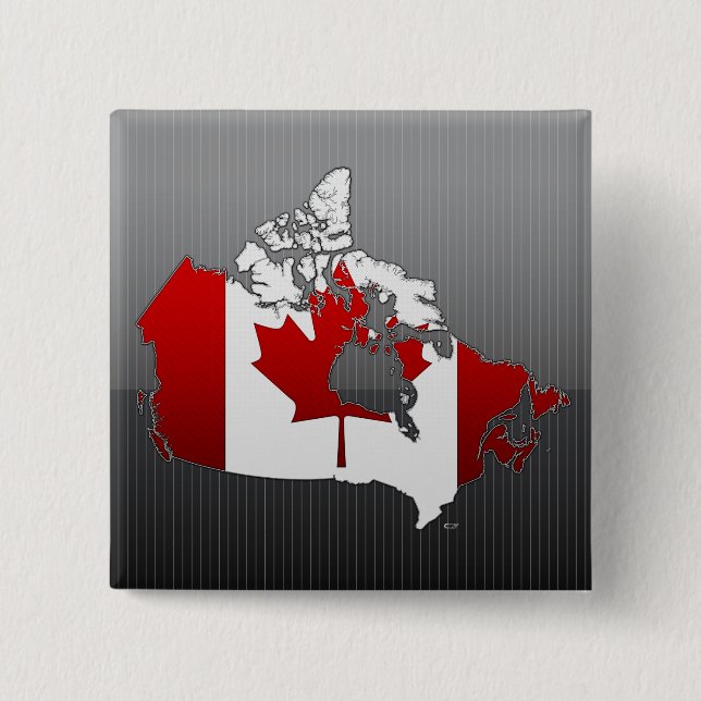 Chapa Cuadrada Canadá: Mapa (Anverso)