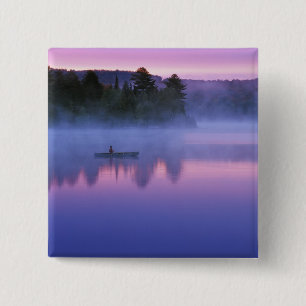 Chapa Cuadrada Canadá, Ontario, Algonguin Park, Canoista en