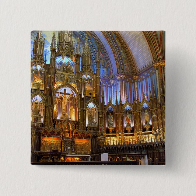 Chapa Cuadrada Canadá, Quebec, Montreal. Interior de Notre (Anverso)