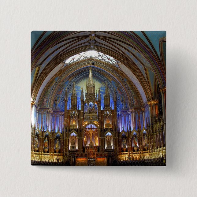 Chapa Cuadrada Canadá, Quebec, Montreal. Interior de Notre 2 (Anverso)