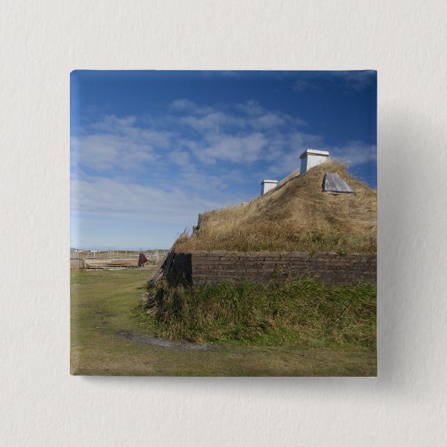 Chapa Cuadrada Canadá, Terranova y Labrador, L'Anse Aux 4 (Anverso)