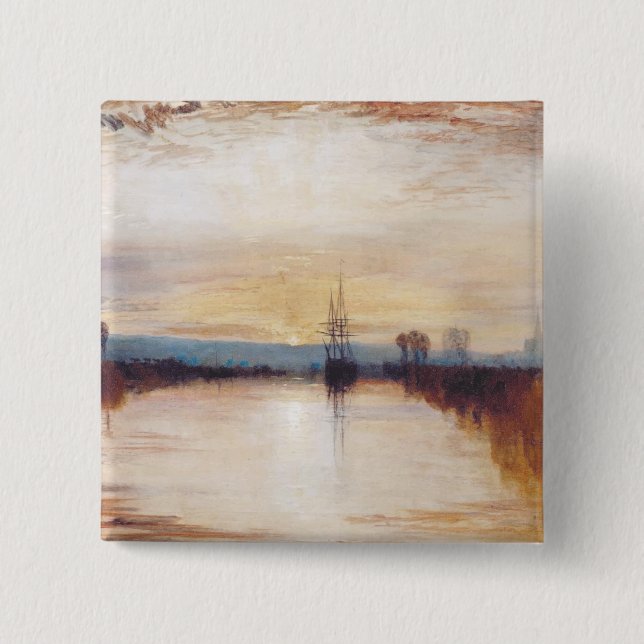 Chapa Cuadrada Canal de Chichester por Joseph William Turner (Anverso)