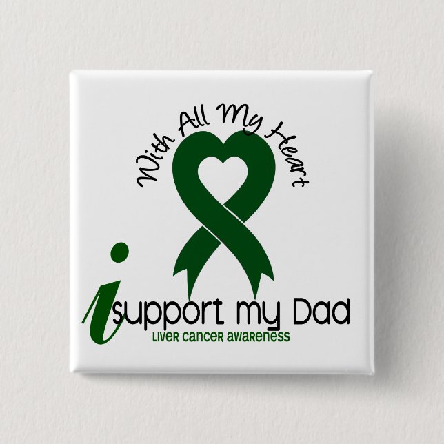 Chapa Cuadrada CÁNCER de HÍGADO apoyo a mi papá (Anverso)