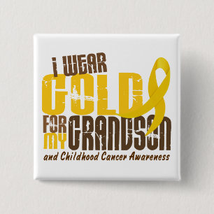Chapa Cuadrada Cáncer de la niñez LLEVO el ORO PARA MI NIETO 6,